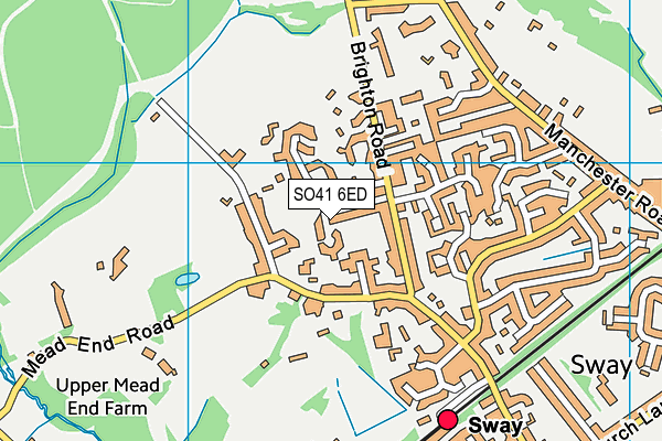 SO41 6ED map - OS VectorMap District (Ordnance Survey)
