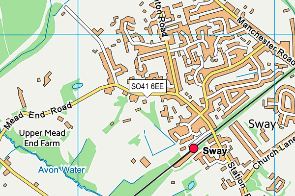 SO41 6EE map - OS VectorMap District (Ordnance Survey)