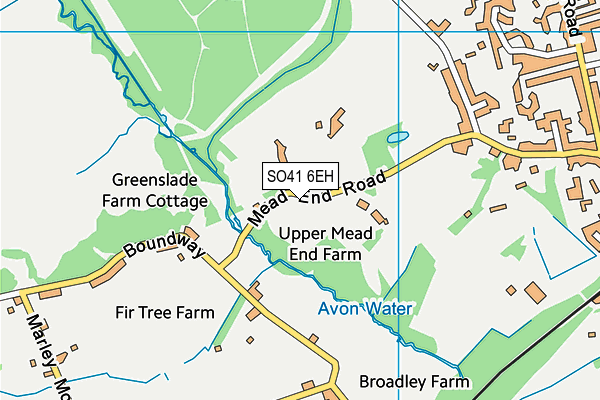 SO41 6EH map - OS VectorMap District (Ordnance Survey)