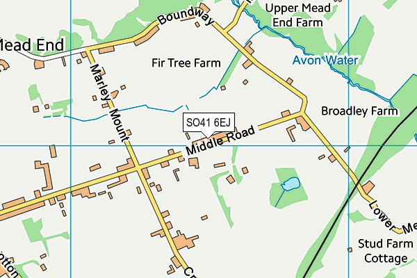 SO41 6EJ map - OS VectorMap District (Ordnance Survey)