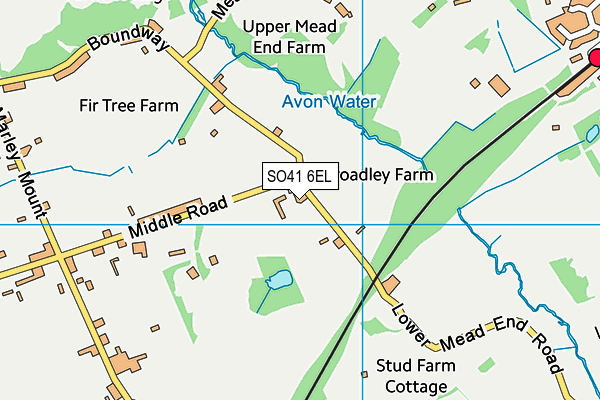 SO41 6EL map - OS VectorMap District (Ordnance Survey)