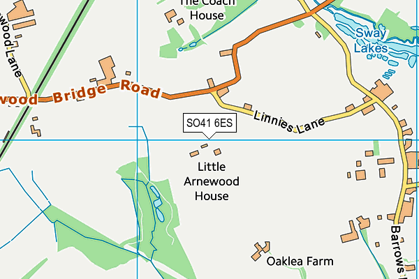 SO41 6ES map - OS VectorMap District (Ordnance Survey)