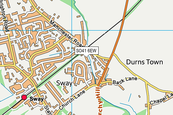 SO41 6EW map - OS VectorMap District (Ordnance Survey)