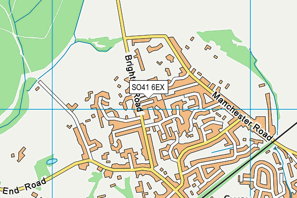 SO41 6EX map - OS VectorMap District (Ordnance Survey)