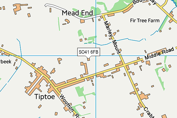 SO41 6FB map - OS VectorMap District (Ordnance Survey)