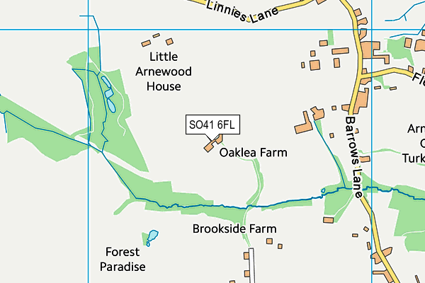 SO41 6FL map - OS VectorMap District (Ordnance Survey)