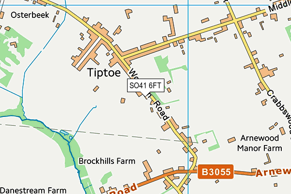 SO41 6FT map - OS VectorMap District (Ordnance Survey)