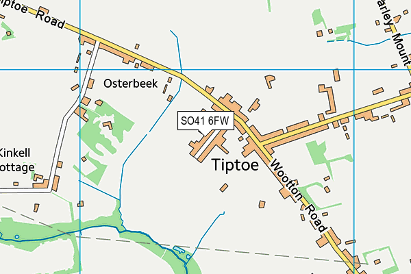 SO41 6FW map - OS VectorMap District (Ordnance Survey)