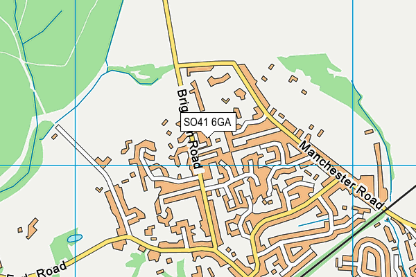 SO41 6GA map - OS VectorMap District (Ordnance Survey)