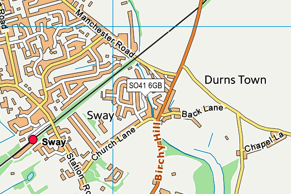 SO41 6GB map - OS VectorMap District (Ordnance Survey)