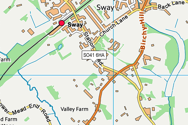 SO41 6HA map - OS VectorMap District (Ordnance Survey)