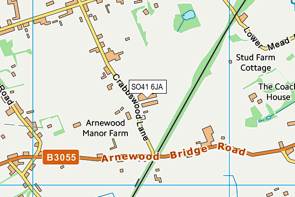 SO41 6JA map - OS VectorMap District (Ordnance Survey)