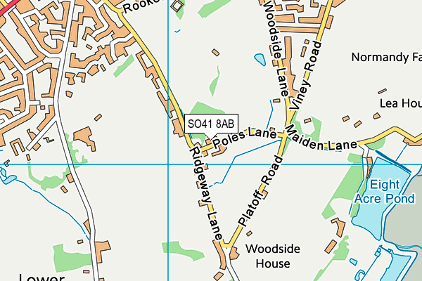 SO41 8AB map - OS VectorMap District (Ordnance Survey)