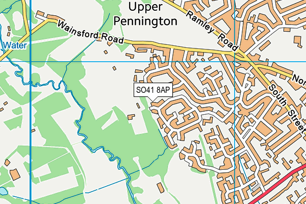 SO41 8AP map - OS VectorMap District (Ordnance Survey)