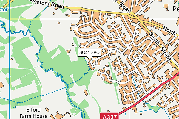 SO41 8AQ map - OS VectorMap District (Ordnance Survey)