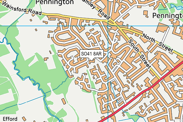 SO41 8AR map - OS VectorMap District (Ordnance Survey)