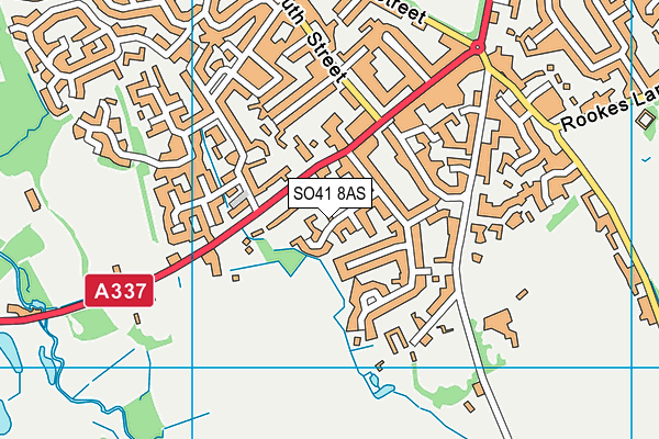 SO41 8AS map - OS VectorMap District (Ordnance Survey)
