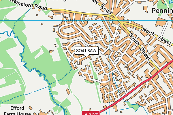 SO41 8AW map - OS VectorMap District (Ordnance Survey)