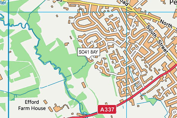 SO41 8AY map - OS VectorMap District (Ordnance Survey)