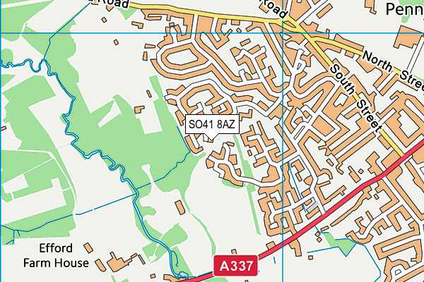 SO41 8AZ map - OS VectorMap District (Ordnance Survey)