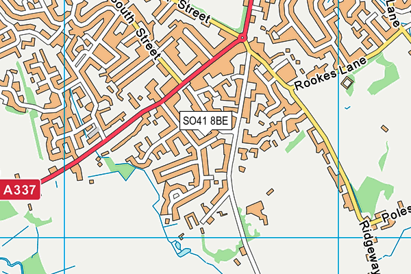 SO41 8BE map - OS VectorMap District (Ordnance Survey)