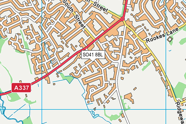SO41 8BL map - OS VectorMap District (Ordnance Survey)