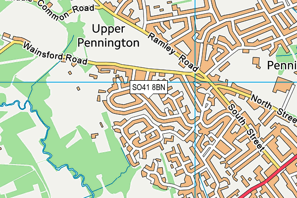 SO41 8BN map - OS VectorMap District (Ordnance Survey)