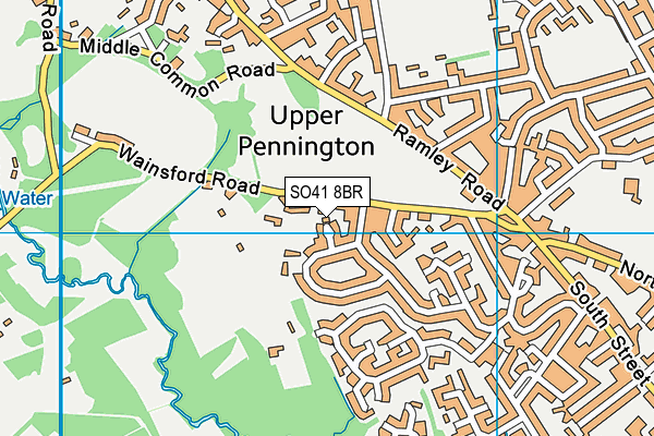 SO41 8BR map - OS VectorMap District (Ordnance Survey)