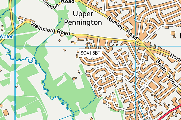 SO41 8BT map - OS VectorMap District (Ordnance Survey)