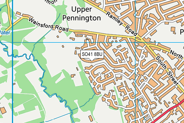 SO41 8BU map - OS VectorMap District (Ordnance Survey)