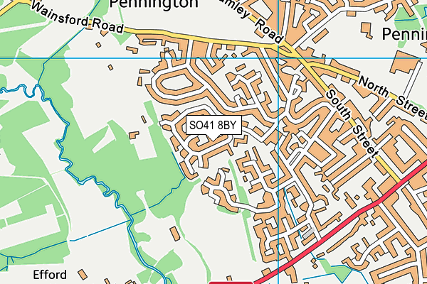 SO41 8BY map - OS VectorMap District (Ordnance Survey)