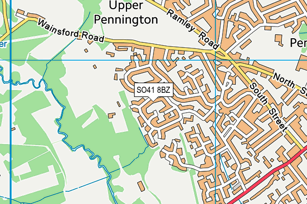 SO41 8BZ map - OS VectorMap District (Ordnance Survey)