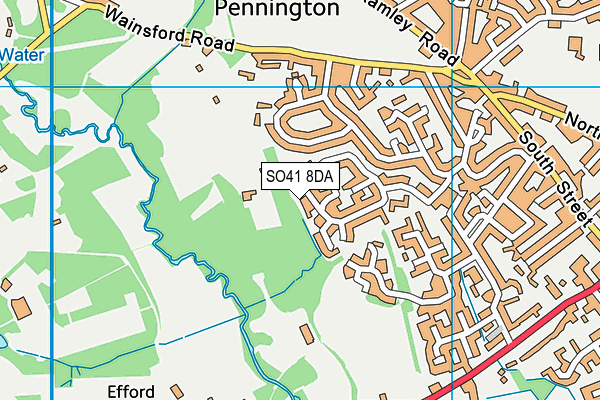 SO41 8DA map - OS VectorMap District (Ordnance Survey)