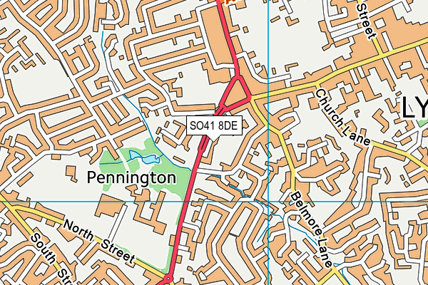 SO41 8DE map - OS VectorMap District (Ordnance Survey)