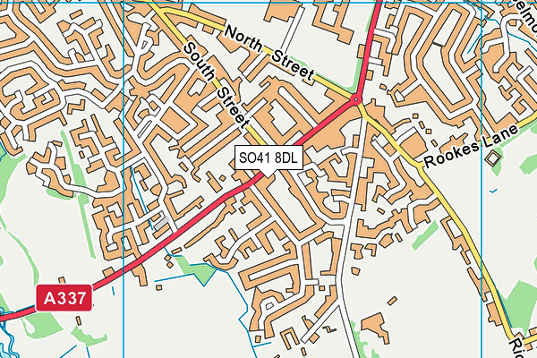SO41 8DL map - OS VectorMap District (Ordnance Survey)