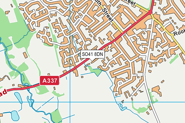 SO41 8DN map - OS VectorMap District (Ordnance Survey)