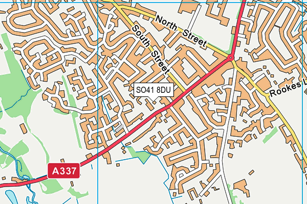 SO41 8DU map - OS VectorMap District (Ordnance Survey)