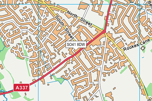 SO41 8DW map - OS VectorMap District (Ordnance Survey)