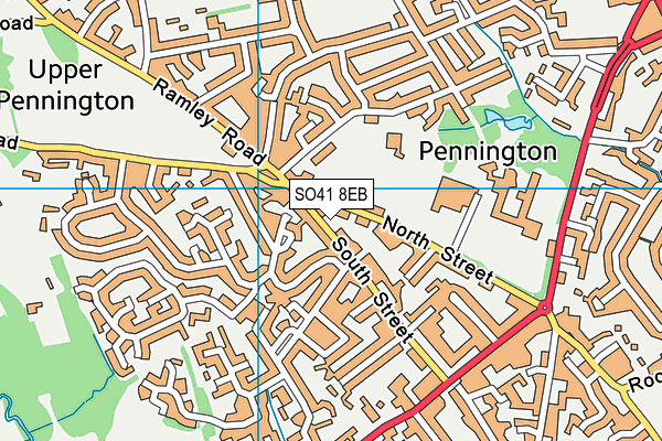 SO41 8EB map - OS VectorMap District (Ordnance Survey)