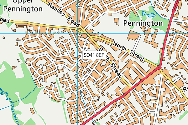 SO41 8EF map - OS VectorMap District (Ordnance Survey)