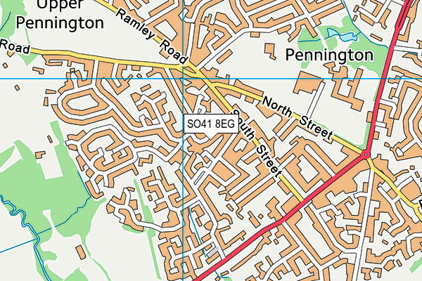 SO41 8EG map - OS VectorMap District (Ordnance Survey)