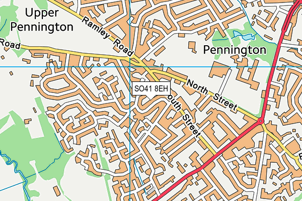 SO41 8EH map - OS VectorMap District (Ordnance Survey)