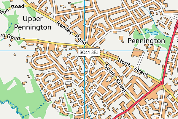 SO41 8EJ map - OS VectorMap District (Ordnance Survey)