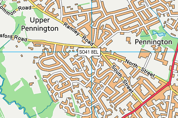 SO41 8EL map - OS VectorMap District (Ordnance Survey)