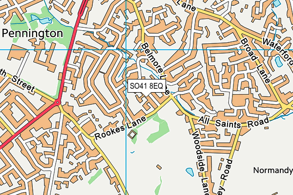 SO41 8EQ map - OS VectorMap District (Ordnance Survey)