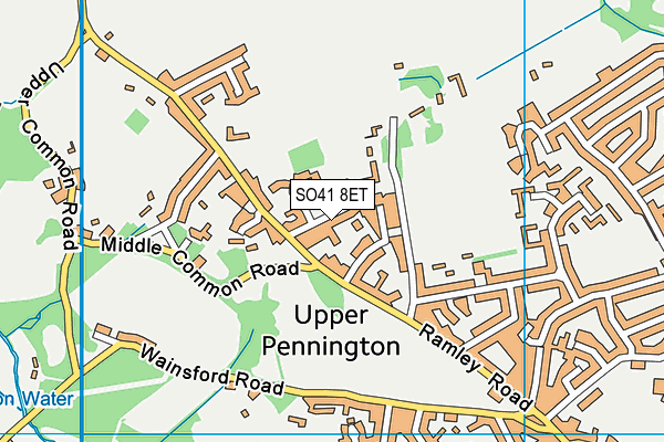 SO41 8ET map - OS VectorMap District (Ordnance Survey)