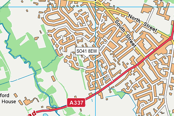 SO41 8EW map - OS VectorMap District (Ordnance Survey)