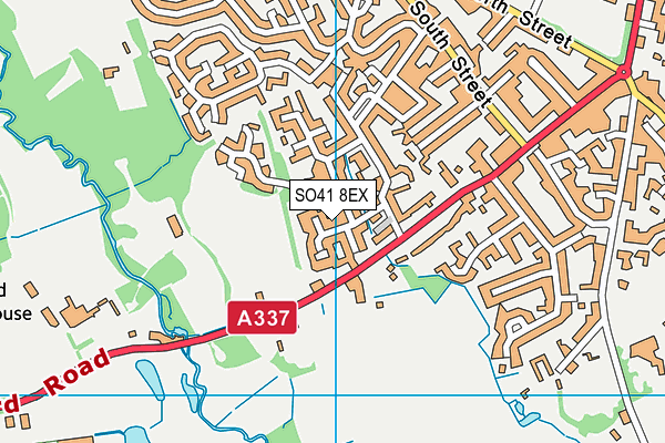 SO41 8EX map - OS VectorMap District (Ordnance Survey)