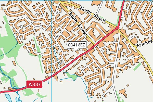 SO41 8EZ map - OS VectorMap District (Ordnance Survey)