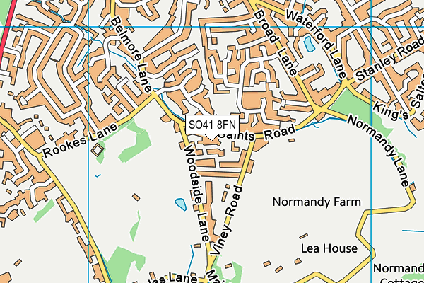 SO41 8FN map - OS VectorMap District (Ordnance Survey)